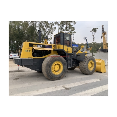 Japan Oorsprong 21 ton Gebruikte Komatsu WA470 Wielladers Nominale belasting 7 ton klaar voor gebruik