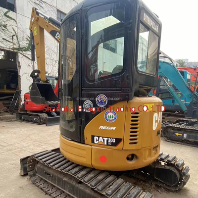 Ja U kunt inspecteren kleine machine Gebruikte mini graafmachine CAT 303 3000 KG Machine Gewicht