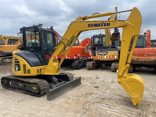 Komatsu PC55MR mini graafmachine met 90% graad en originele hydraulische cilinder
