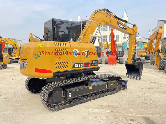 Gebruikte SANY SY75C Crawler Excavator Jaar 2020 Alle functies Normaal Gratis verzending