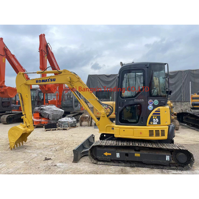 2020 Gebruikte Komatsu PC55MR mini graafmachine met alle functies normaal
