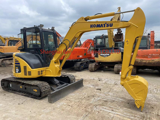 2020 Gebruikte Komatsu PC55MR mini graafmachine met alle functies normaal