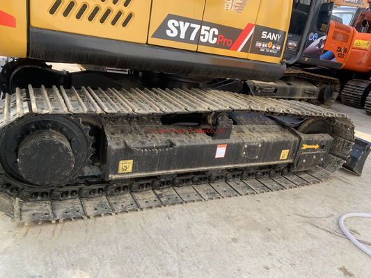 Wereldwijd gebruikte Sany SY75 Crawler Excavator met originele hydraulische klep