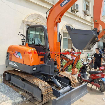 700 werkuren gebruikt Doosan DH60-7 Crawler Excavator met 1 en After Sales Support