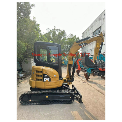Gebruikte mini graafmachine CAT 303 in de verkoop 3000 KG machine gewicht originele hydraulische klep