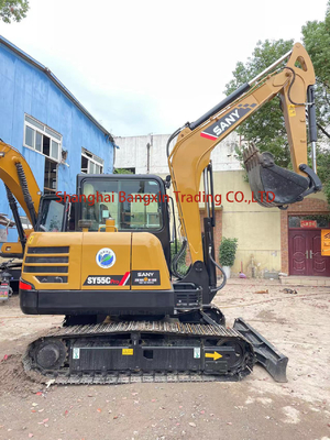 Global Sany SY55C graafmachine met bewegend blad