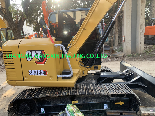 Mini graafmachine Cat 307E2 met 7000 kg machinegewicht in Shanghai